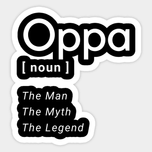 Opa The Man The Myth The Legend Shirt | Simple and cool Sticker